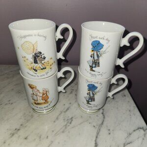 Vintage Holly Hobbie Porcelain Mug Set of 4 – Made in Japan, 1973